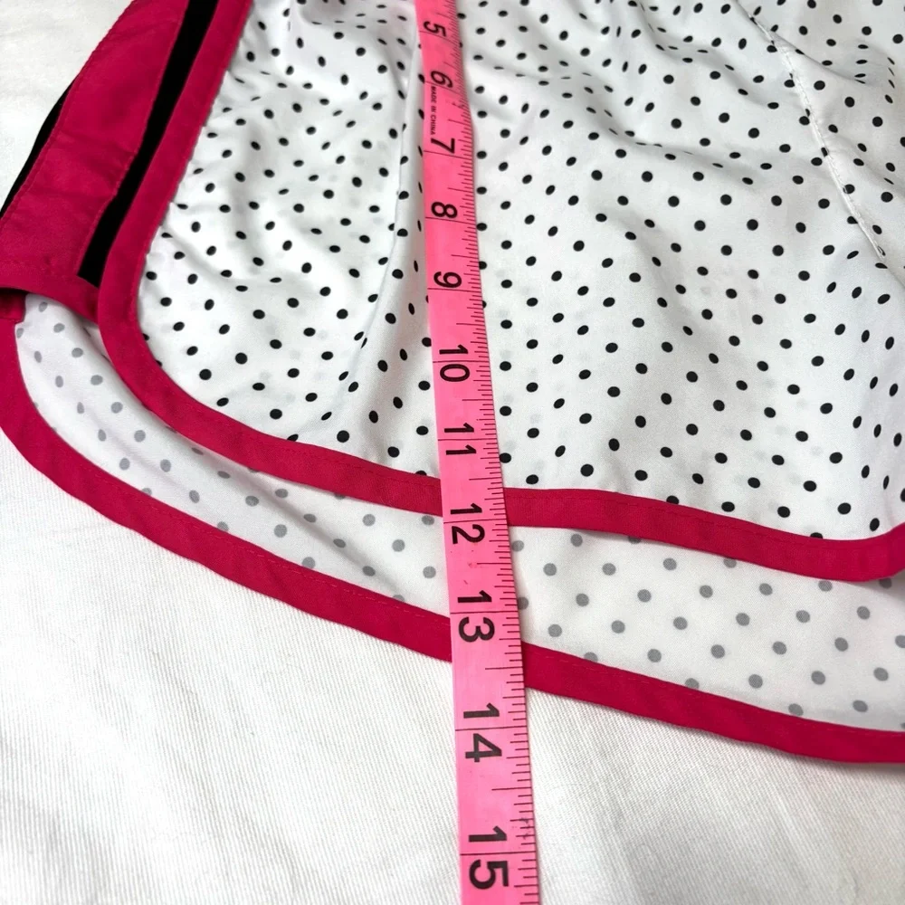 Nike Tempo Running Shorts White & Pink With Black Dots Size Small - Picture 5 of 5